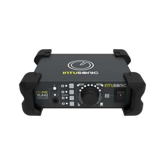 INTUSONIC VLA42: Regolatore del Volume 4-In-1 con Controllo Remoto IR per Rack