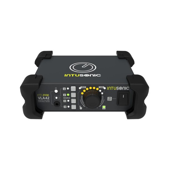 INTUSONIC VLA42: Regolatore del Volume 4-In-1 con Controllo Remoto IR per Rack