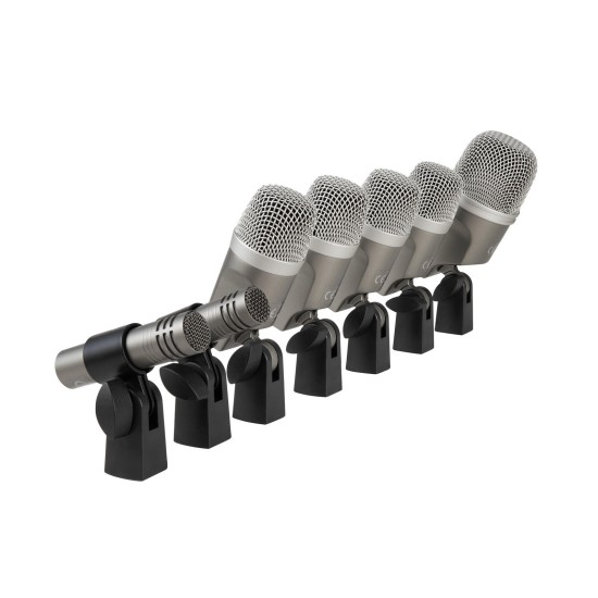 Set Microfoni per Batteria OMNITRONIC MIC 77-7LMH MK2 7 Pezzi con Supporti e Custodia