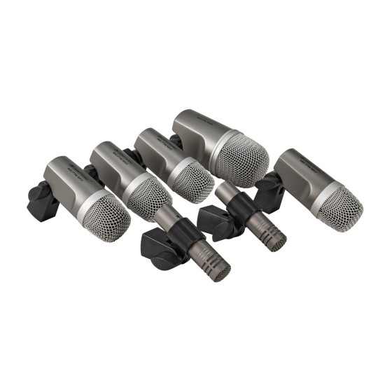 Set Microfoni per Batteria OMNITRONIC MIC 77-7LMH MK2 7 Pezzi con Supporti e Custodia