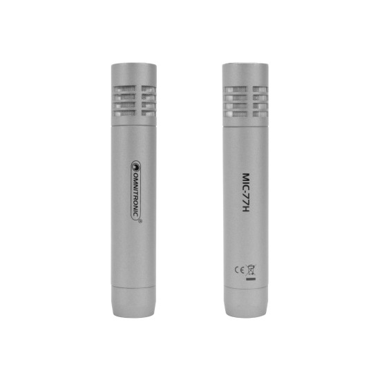 OMNITRONIC MIC 77H Microfono Condensatore Cardioide per Batteria e Strumenti Acustici