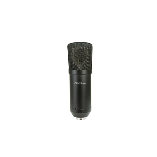 OMNITRONIC MIC CM-78MK2: Microfono a Condensatore Professionale con Grande Membrana per Studio