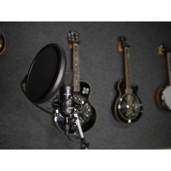 OMNITRONIC MIC CM-78MK2: Microfono a Condensatore Professionale con Grande Membrana per Studio