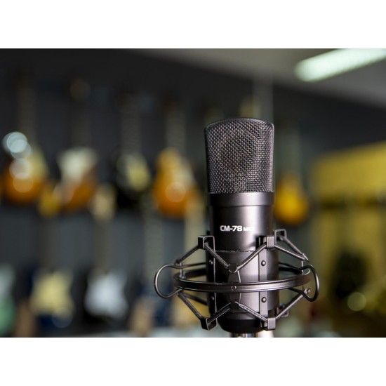 OMNITRONIC MIC CM-78MK2: Microfono a Condensatore Professionale con Grande Membrana per Studio