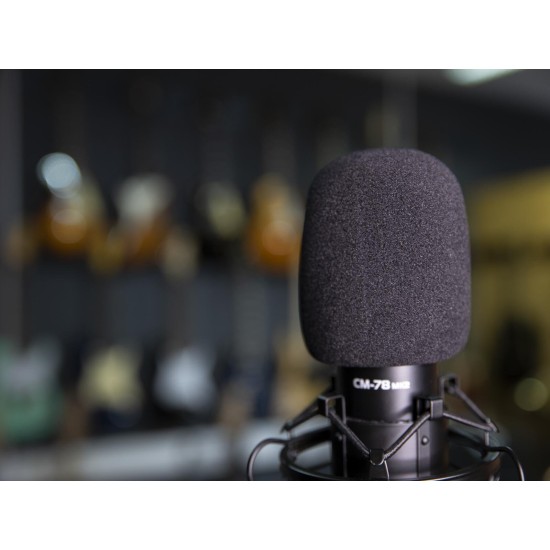 OMNITRONIC MIC CM-78MK2: Microfono a Condensatore Professionale con Grande Membrana per Studio