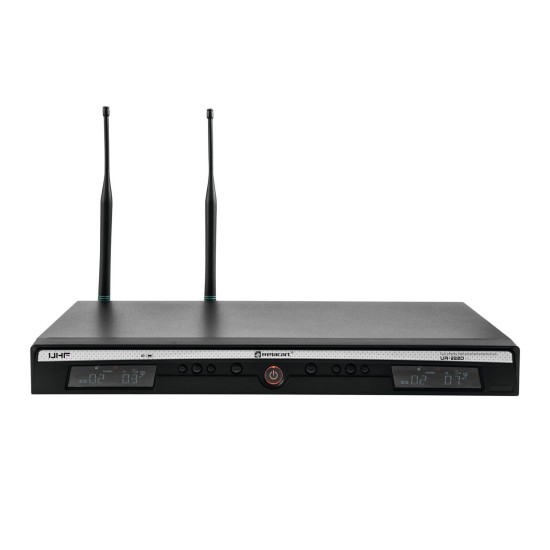 RELACART UR-222D: Ricevitore UHF 2 Canali Professionale con Tecnologia Diversity