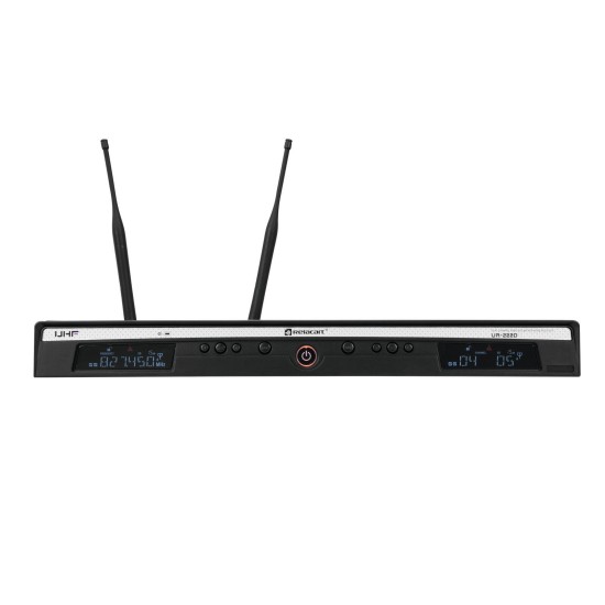 RELACART UR-222D Sistema Radiomicrofono UHF a 2 Canali con Tecnologia True Diversity