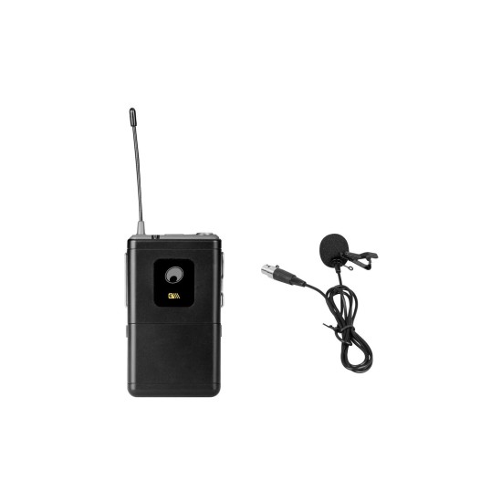 OMNITRONIC UHF-E Bodypack 828.6MHz con Microfono Lavalier - Trasmettitore Wireless Professionale