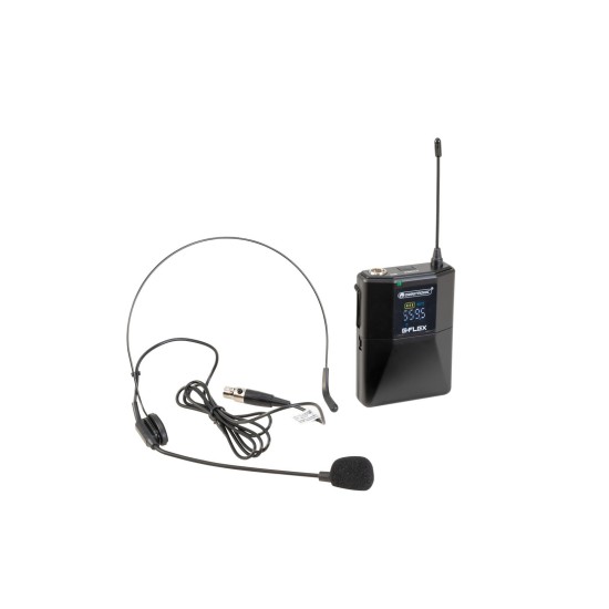 OMNITRONIC UHF E-FLEX Bodypack 559-575 MHz - Trasmettitore Tascabile Professionale