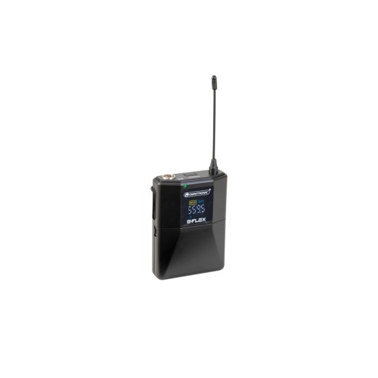 OMNITRONIC UHF E-FLEX Bodypack 559-575 MHz - Trasmettitore Tascabile Professionale