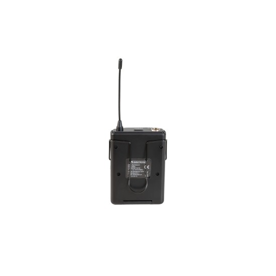 OMNITRONIC UHF E-FLEX Bodypack 559-575 MHz - Trasmettitore Tascabile Professionale