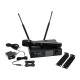 Sistema microfonico wireless professionale OMNITRONIC UHF-601 True Diversity con EQ a 7 bande e display TFT 520-554 MHz