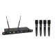 Sistema microfonico wireless OMNITRONIC UHF-604 4 canali True Diversity con display TFT