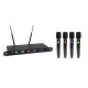 Sistema Microfonico Wireless OMNITRONIC UHF-604 a 4 Canali UHF con True Diversity, Equalizzatore 7 Bande e Display TFT