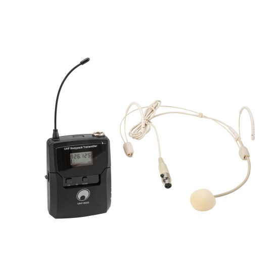 OMNITRONIC Bodypack UHF-600 Trasmettitore Tascabile per Ricevitori UHF - Frequenze 823-832/863-865 MHz