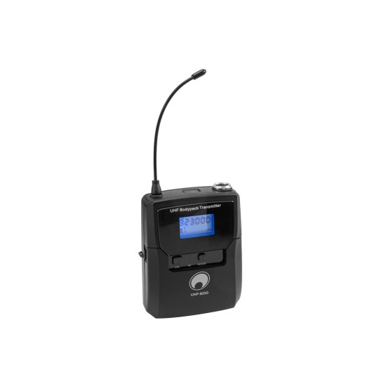 OMNITRONIC Bodypack UHF-600 Trasmettitore Tascabile per Ricevitori UHF - Frequenze 823-832/863-865 MHz