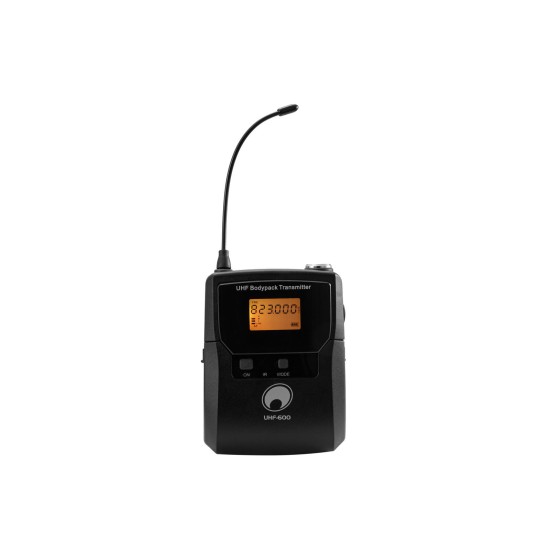 OMNITRONIC UHF-600 Bodypack: Trasmettitore Tascabile Professionale 520-554 MHz