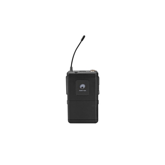 OMNITRONIC PORTY-8A Trasmettitore Tascabile con Microfono Lavalier UHF 863,1 MHz per Eventi