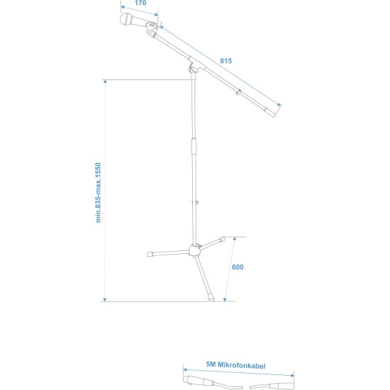 OMNITRONIC CMK-10 Microfono Kit Completo per Studio e Palco