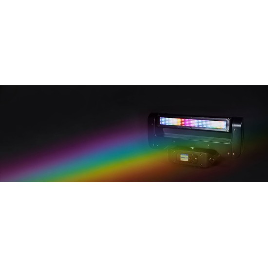 Testa Mobile Stroboscopica Infinity con 500 LED RGB, Pan e Tilt Infiniti