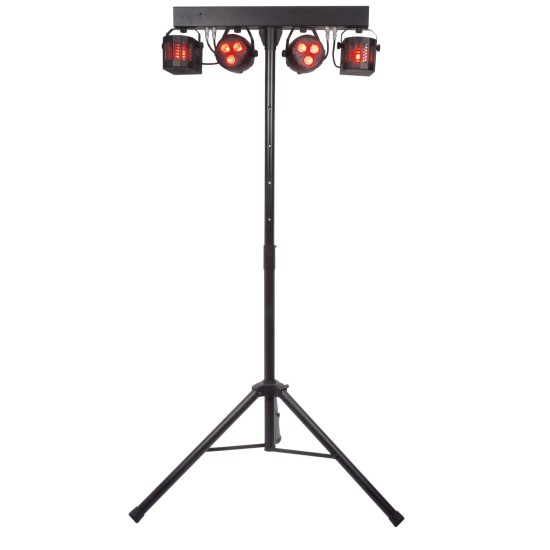 Set Luci LED Ricaricabili per DJ con Treppiede: Derby e PAR Bar