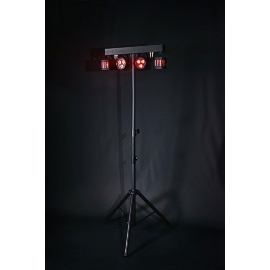Set Luci LED Ricaricabili per DJ con Treppiede: Derby e PAR Bar