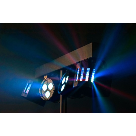 Set Luci LED Ricaricabili per DJ con Treppiede: Derby e PAR Bar