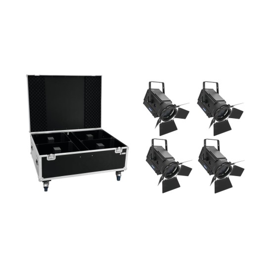 Set EUROLITE 4x LED THA-250F con Flightcase PRO per Illuminazione Scenografica