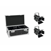 Kit Set 2x Spot LED THA-40PC nero con custodia flightcase