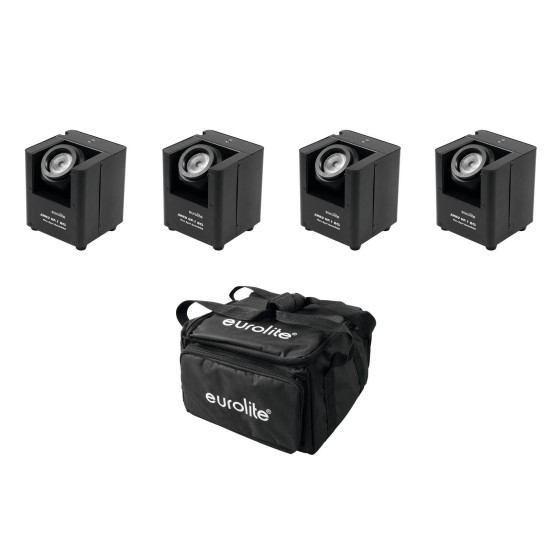 Set EUROLITE 4x AKKU UP-1 con Borsa SB-4 - Uplight LED 15W DMX Wireless