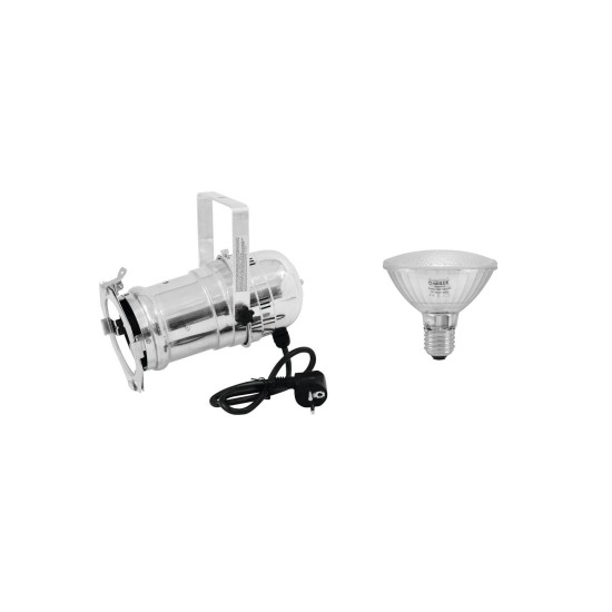 EUROLITE Spot PAR-30 Argento + LED 11W E27 6500K per Illuminazione Professionale