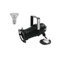 Set di Illuminazione EUROLITE PAR-20 Nero con Lampada LED SMD 6W E27 6500K