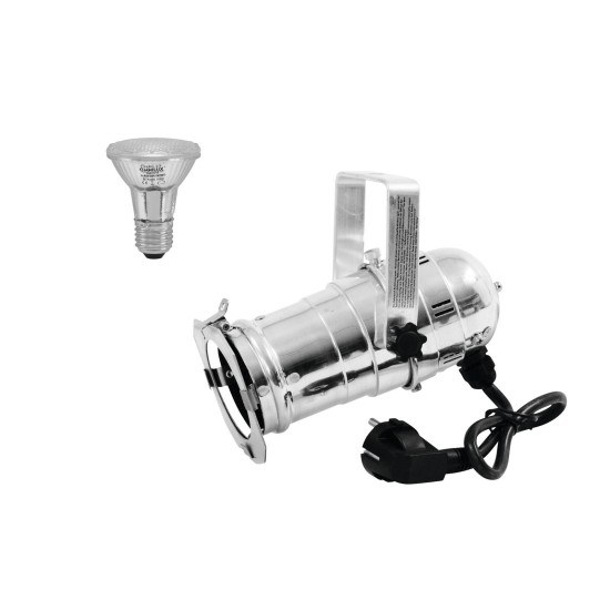 Proiettore LED PAR-20 Argento con Lampadina SMD 6W E27 6500K - EUROLITE