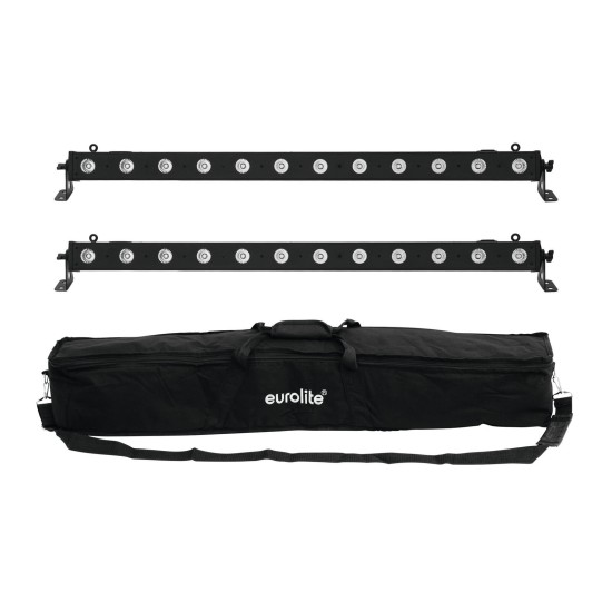 EUROLITE Set 2x LED BAR-12 QCL RGBW con Soft Bag per Effetti di Illuminazione Professionale