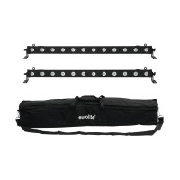Set EUROLITE 2x LED BAR-12 QCL RGBA con Soft Bag per Effetti Luce Professionali