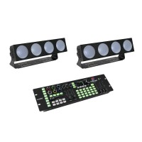 EUROLITE Set Luci LED CBB-4 con Controller DMX LED Color Chief - Effetti Luminosi Professionali