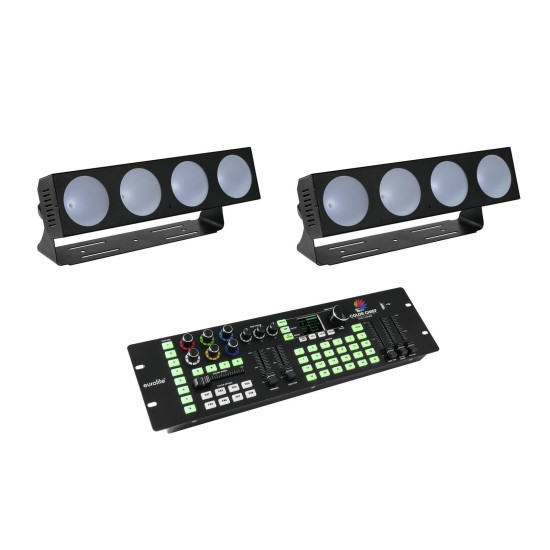 EUROLITE Set Luci LED CBB-4 con Controller DMX LED Color Chief - Effetti Luminosi Professionali