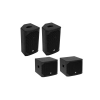 OMNITRONIC Set PA Passivo S - Subwoofer e Casse Top 100W e 350W per Eventi