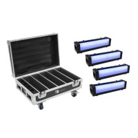 Set EUROLITE 4x AKKU Bar-6 Glow QCL con Custodia Ricaricabile - Illuminazione LED Professionale