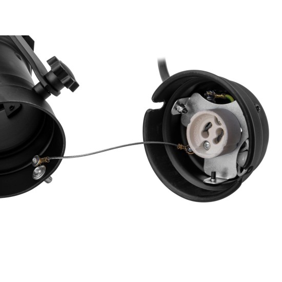 EUROLITE Proiettore PAR-16 Nero con Lampadina GU-10 LED SMD 7W 6400K