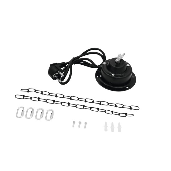 EUROLITE Set Sfera a Specchio 30 cm con Motore & Spot LED PST-5 QCL Nero - Effetto Luce DMX per Eventi