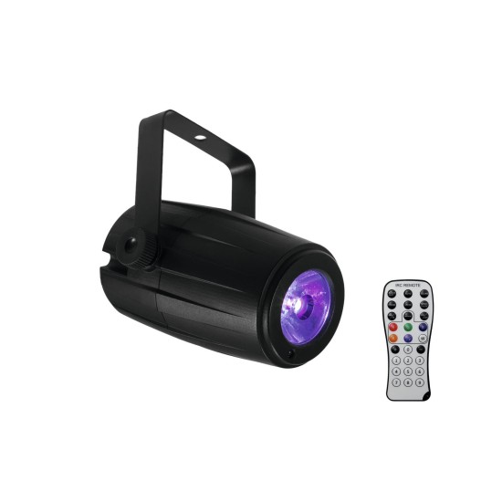 EUROLITE Set Sfera a Specchio 30 cm con Motore & Spot LED PST-5 QCL Nero - Effetto Luce DMX per Eventi