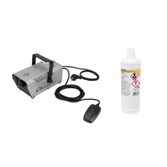Macchina per Nebbia EUROLITE N-10 Argento con Telecomando e Fluido 1L