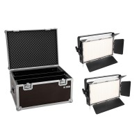 Set EUROLITE 2x LED PLL-360 6000K con Custodia PRO - Pannelli LED DMX per Illuminazione Scenografica