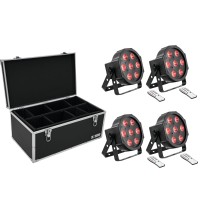 Set EUROLITE 4x LED SLS-7 HCL Floor con Custodia Universale TDV-1