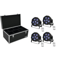 Set 4x EUROLITE LED SLS-603 TCL UV Floor con Custodia TDV-1 per Illuminazione Professionale
