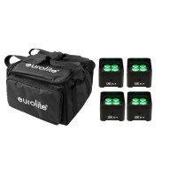 Set EUROLITE 4x LED TL-4 Trusslight con LED RGB+UV e Soft Bag Inclusa