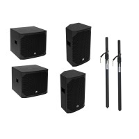OMNITRONIC Set PA Attivo AZX M/L con Subwoofer e Diffusori Potenti