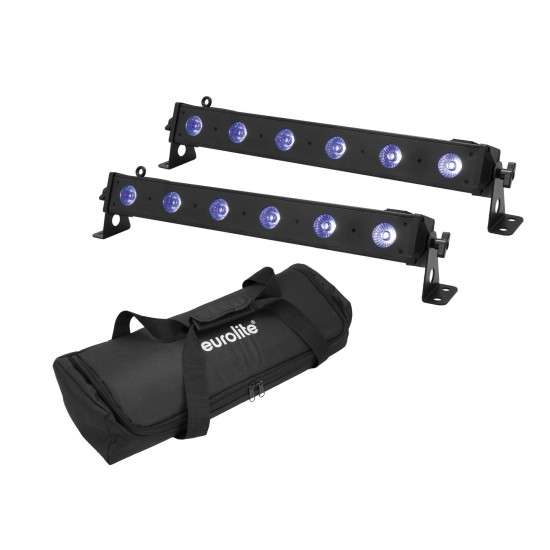 Set EUROLITE 2x LED BAR-6 QCL RGB+UV con Borsa Morbida - Illuminazione Scenografica