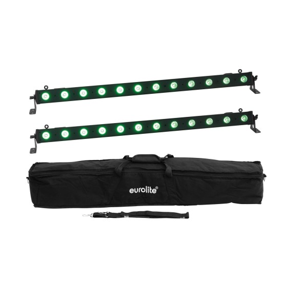 Set EUROLITE 2x LED BAR-12 QCL RGB+UV con Soft Bag - Effetti Luminosi Professionali